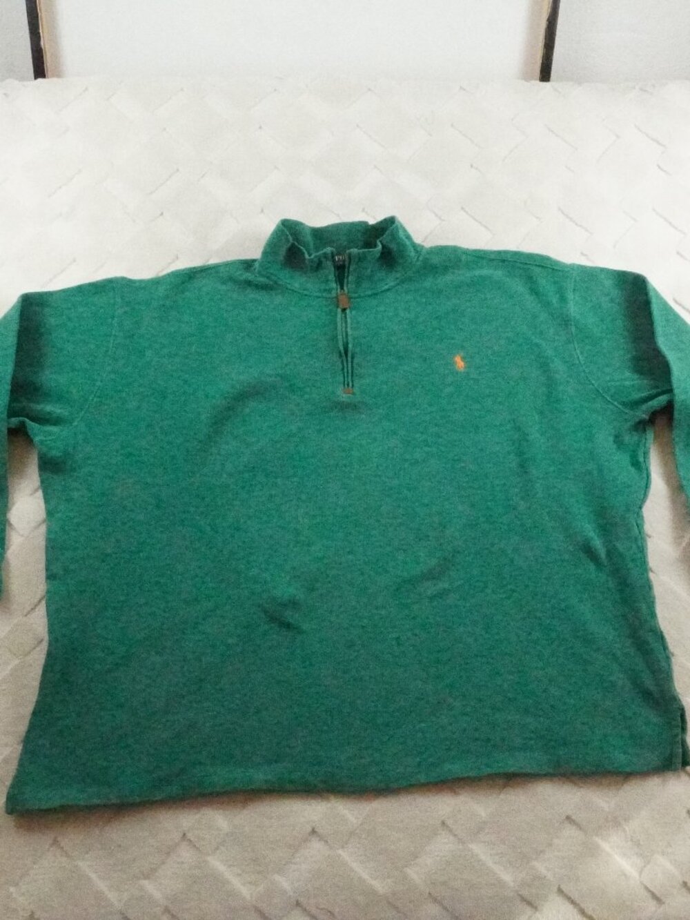 Polo Ralph Lauren Quarter Zip Sweater Mens 3XB Green Pullover